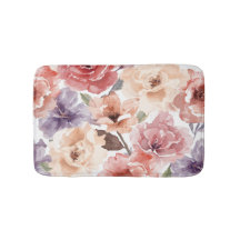 Warm Sunset Peony Watercolor Rose Floral