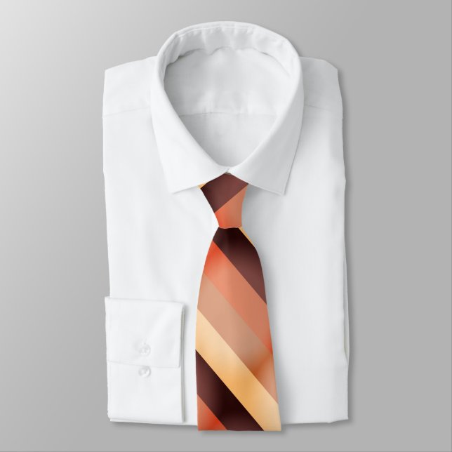 Warm Sunset Stripe Tie (Tied)