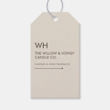 Warm Taupe Minimalist Small Business Hang Tag