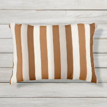 Warm Terracotta and Cream Vertical Stripe