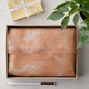 Warm Terracotta Orange Watercolor Pattern Tissue Paper