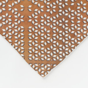 Warm Terracotta Wood Grain Abstract Pattern Fleece Blanket