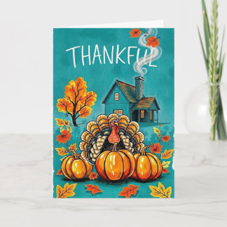 Warm Thanksgiving Blessings   Card