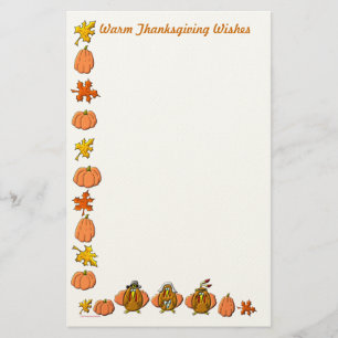 Warm Thanksgiving Wishes Stationery