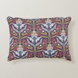 Warm tone Art Nouveau Print Decorative Cushion