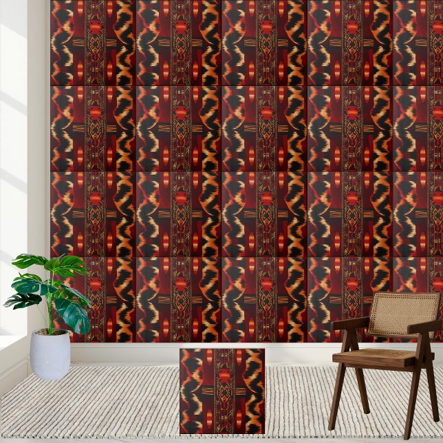 Warm Toned African Inspired Pattern Tile (Warm Toned African Inspired Pattern Tile)