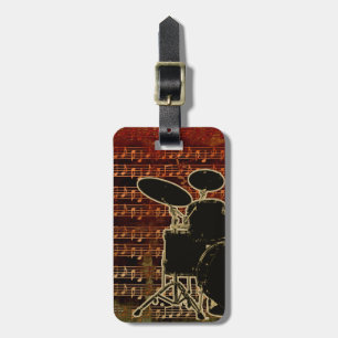 Warm Tones Drums ID280 Luggage Tag