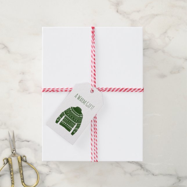 Warm Ugly Christmas Sweater Gift Tags (With Twine)