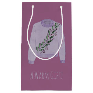 Warm Ugly Christmas Sweater Small Gift Bag