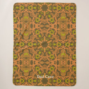 Warm Vibes Geometric Mandala Art Sherpa Blanket