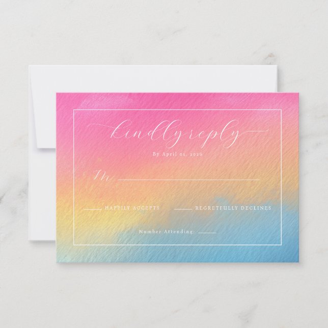 Warm Watercolor Gradient Invitation (Front)