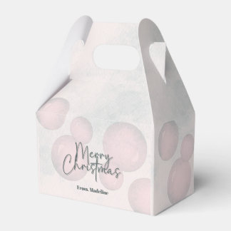 Warm watercolor holiday Christmas party invitation Favour Box