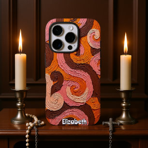 Warm Waves: Impasto Colour Flow iPhone 16 Pro Case