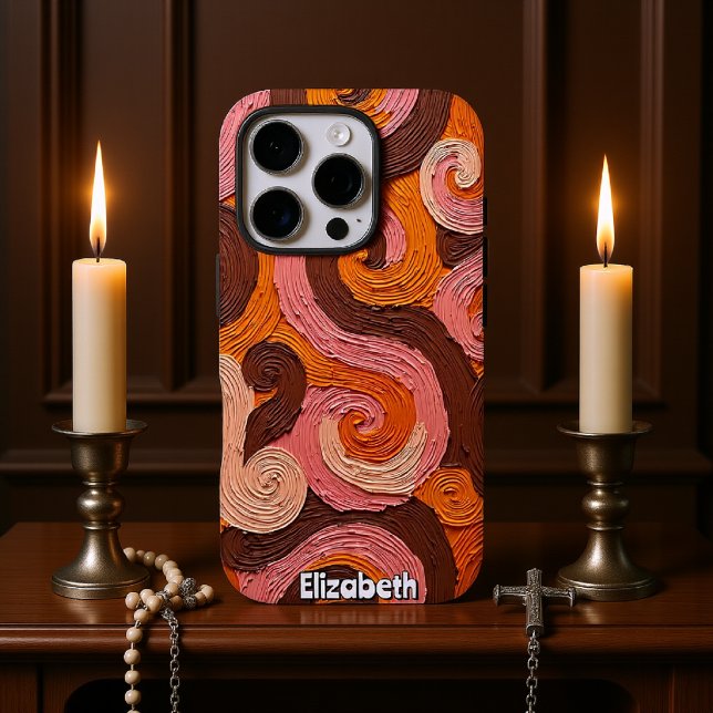 Warm Waves: Impasto Colour Flow Case-Mate iPhone Case (Creator Uploaded)