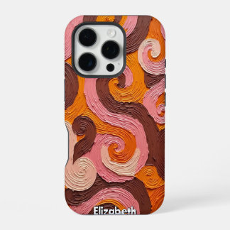 Warm Waves: Impasto Colour Flow iPhone 16 Pro Case