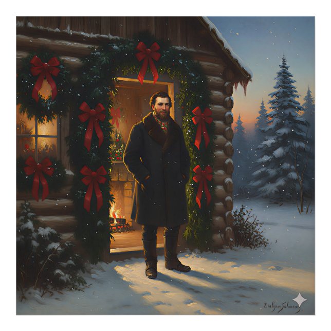 Warm Welcome: Eastman Johnson Holiday Glow Photo Print (Front)