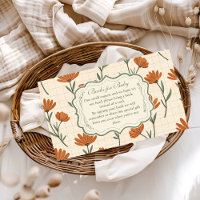 Warm Wildflower Baby Shower Books for Baby 