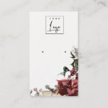 Warm Winter Festive Foliage Logo Earring Display Business Card<br><div class="desc">If you need any further customisation please feel free to message me on yellowfebstudio@gmail.com.</div>