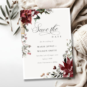 Warm Winter Festive Foliage Save The Date Card