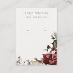 Warm Winter Festive Foliage Stud Earring Display  Business Card<br><div class="desc">If you need any further customisation please feel free to message me on yellowfebstudio@gmail.com.</div>