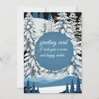 Warm Winter Greeting Card Cozy Elegant Design