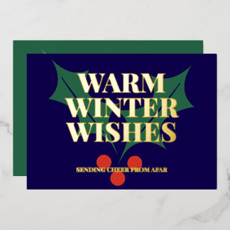 Warm Winter Wishes Christmas Holly