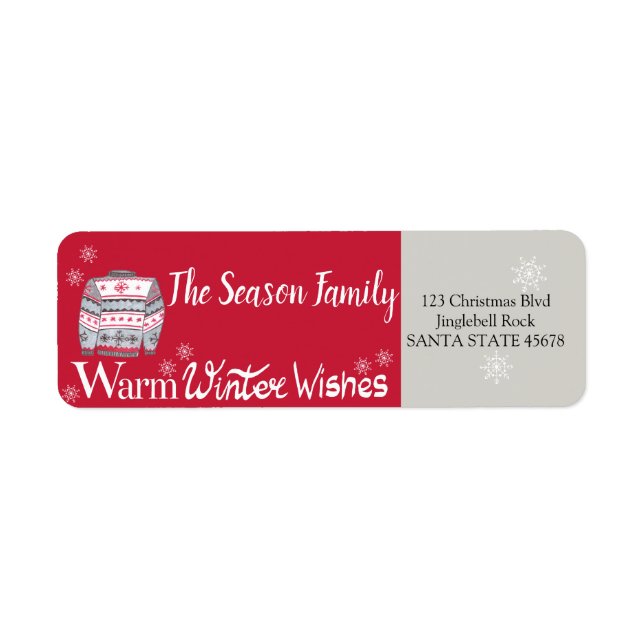 Warm Winter Wishes Christmas Sweater (Front)