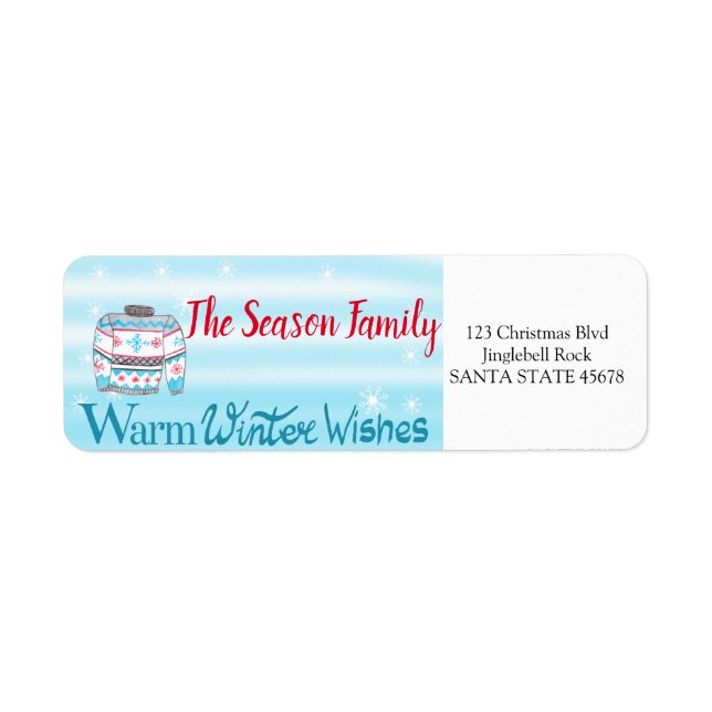 Warm Winter Wishes Christmas Sweater (Front)