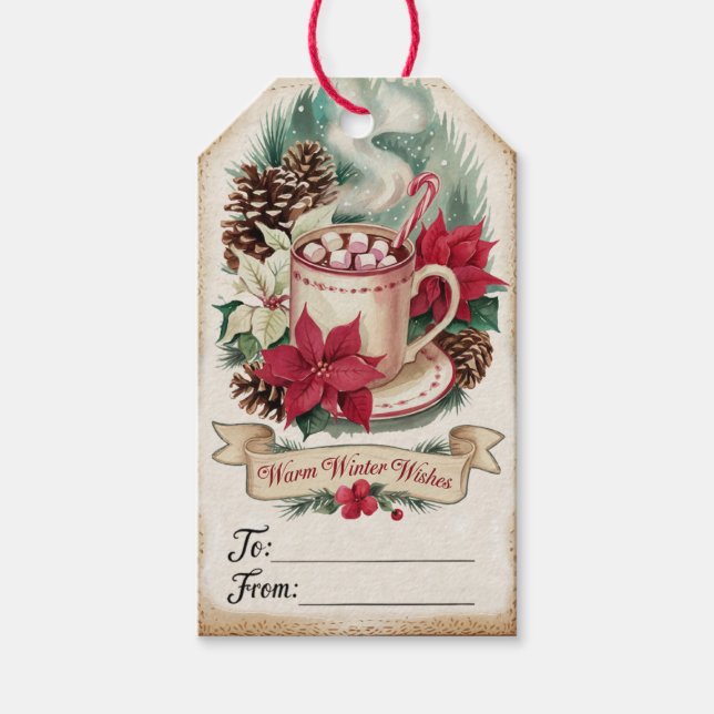 Warm Winter Wishes  Gift Tags (Front)