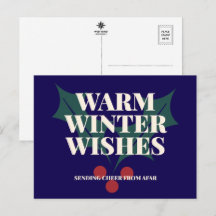 Warm Winter Wishes Holly Typography