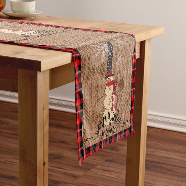 Warm Winter Wishes - Snowman Short Table Runner (In Situ)
