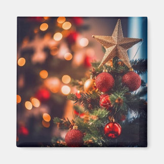 "Warm Wishes and Festive Cheer: A Merry Christmas  Magnet