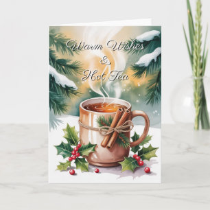 Warm Wishes and Hot Tea Christmas Card