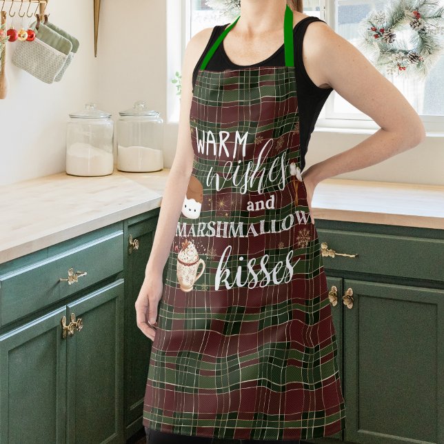 Warm Wishes and Marshmallow Kisses, Check Apron (Creator Uploaded)