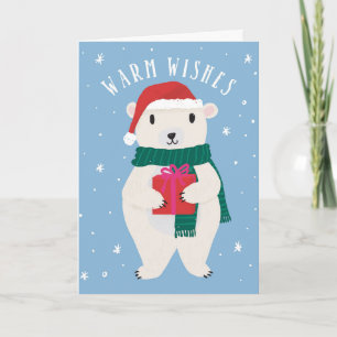 Warm Wishes Beary Merry Christmas Greeting Card