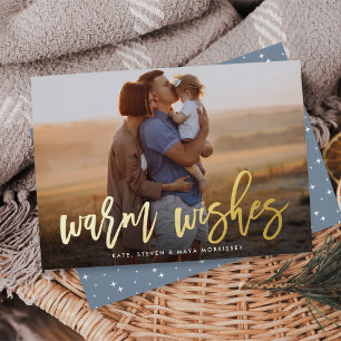 Warm Wishes Brush Lettered Photo