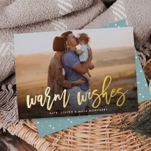 Warm Wishes Brush Lettered Photo
