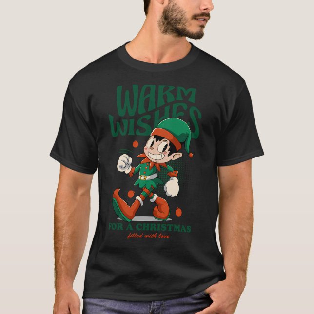 Warm Wishes Christmas T-Shirt (Front)