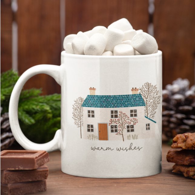 Warm Wishes Cosy Holiday Home Christmas Coffee Mug (Creator Uploaded)