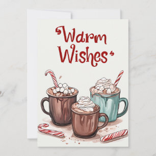 Warm Wishes - Cosy Hot Chocolate Holiday Card
