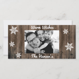 Warm Wishes Customisable Christmas Holiday Card