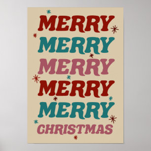 Warm Wishes Elegant Vintage Christmas Whimsy Poster