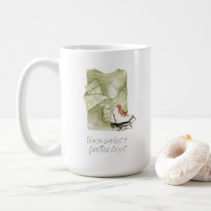 Warm Wishes & Festive Hugs Watercolor Coffee Mug