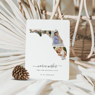Warm Wishes   Florida Holiday Photo Collage Card