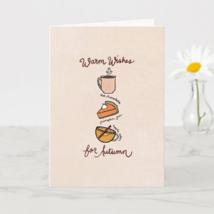 Warm Wishes for Autumn Greeting Card