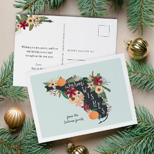 Warm Wishes From Florida Holiday Postcard