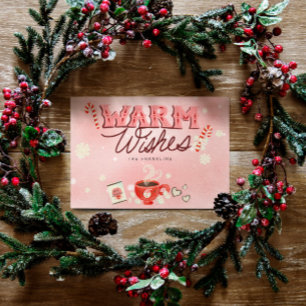 Warm Wishes Holiday Card with Hot Cocoa