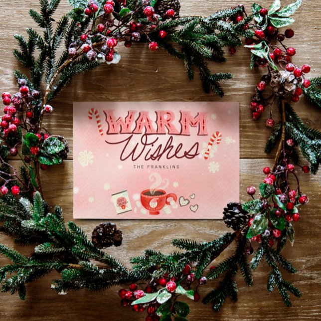 Warm Wishes Holiday Card with Hot Cocoa (Creator Uploaded)