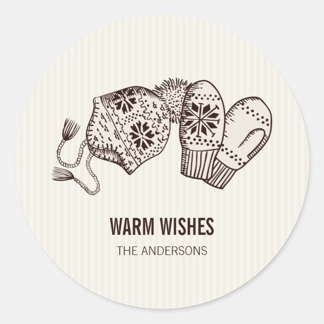Warm Wishes Holiday Essentials Sticker (Front)