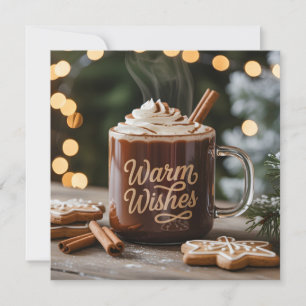Warm Wishes Holiday Mug: Cozy Hot Chocolate Card
